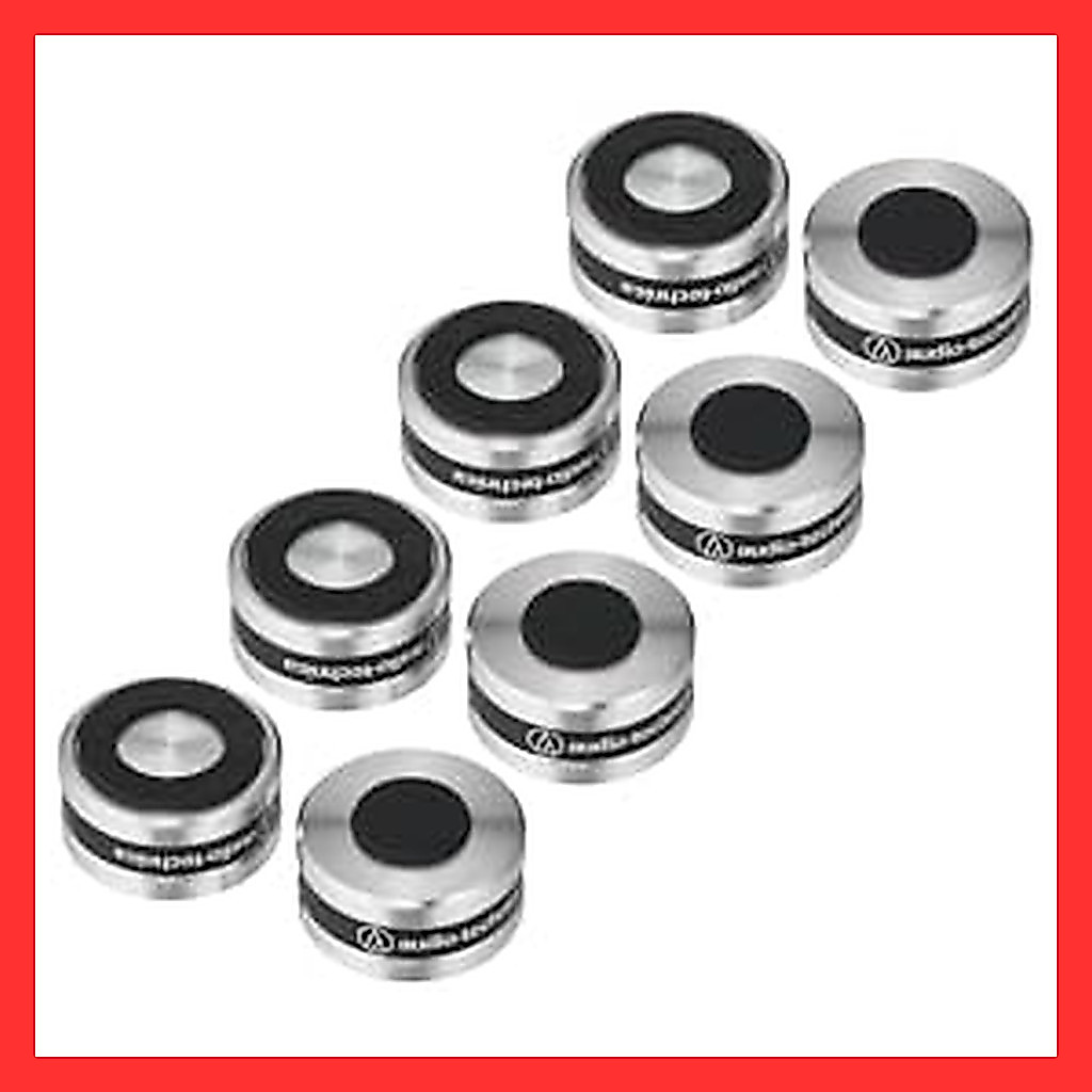 Audio-Technica record player insulator speaker spike machined stainless steel high-density urethane 