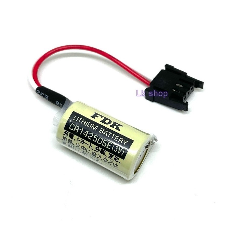 แบตเตอรี่CR14250SE CR14250 14250 3V แบตเตอรี่ลิเธียม FANAC แจ็คดำ  Plug