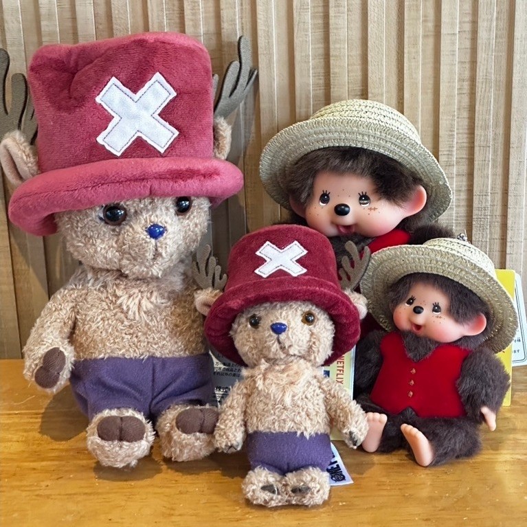 พร้อมส่ง monchhichi x one piece ตุ๊กตา s และ พวงกุญแจ