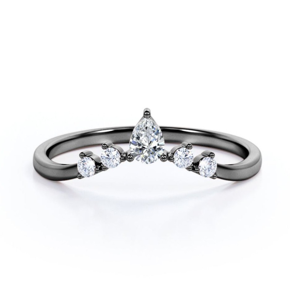 ■ EMY ORIGINAL - Princess Moissanite Diamond Ring, 0.5 carat  แหวนหมั้นทรงเจ้าหญิง