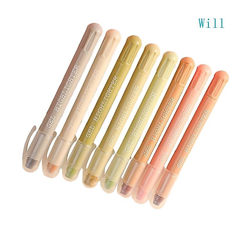 จะ 8 ชิ้น Highlighter Marker Highlighter ชุดเจล Highlighter ปากกาสําหรับ Scrapbooking