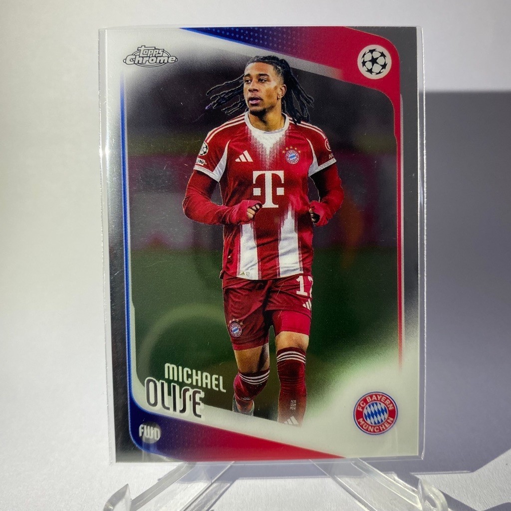 การ์ดนักฟุตบอล MICHAEL OLISE, BAYERN MUCHEN, TOPPS CHROME 2026, No.4