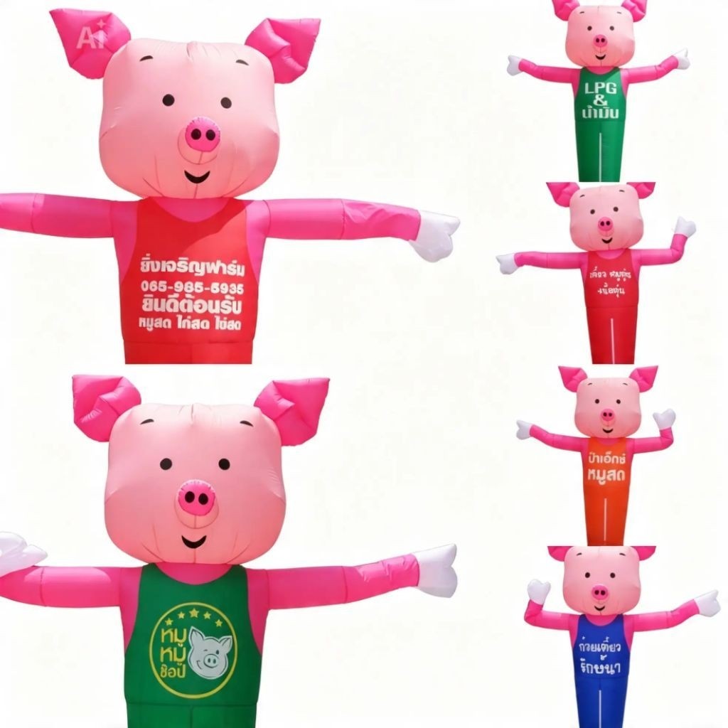 สกายแดนซ์ ตุ๊กตา​ลม​​ แอร์​แดนซ์​ หมูลมโบก ตุ๊กตา​ลม​โบก​แบบหมู เฉพาะ​ตุ๊กตา​ไม่​รว​มเครื่อง​เป่า​ลม​