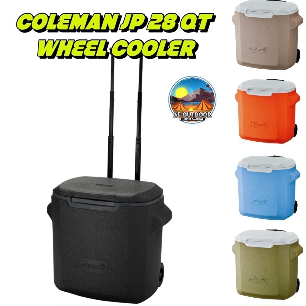 🇺🇸พร้อมส่ง🇺🇸Coleman JP 28 QT Wheel Cooler กระติกน้ำแข็งมีล้อลาก สำหรับแคมป์ปิ้ง