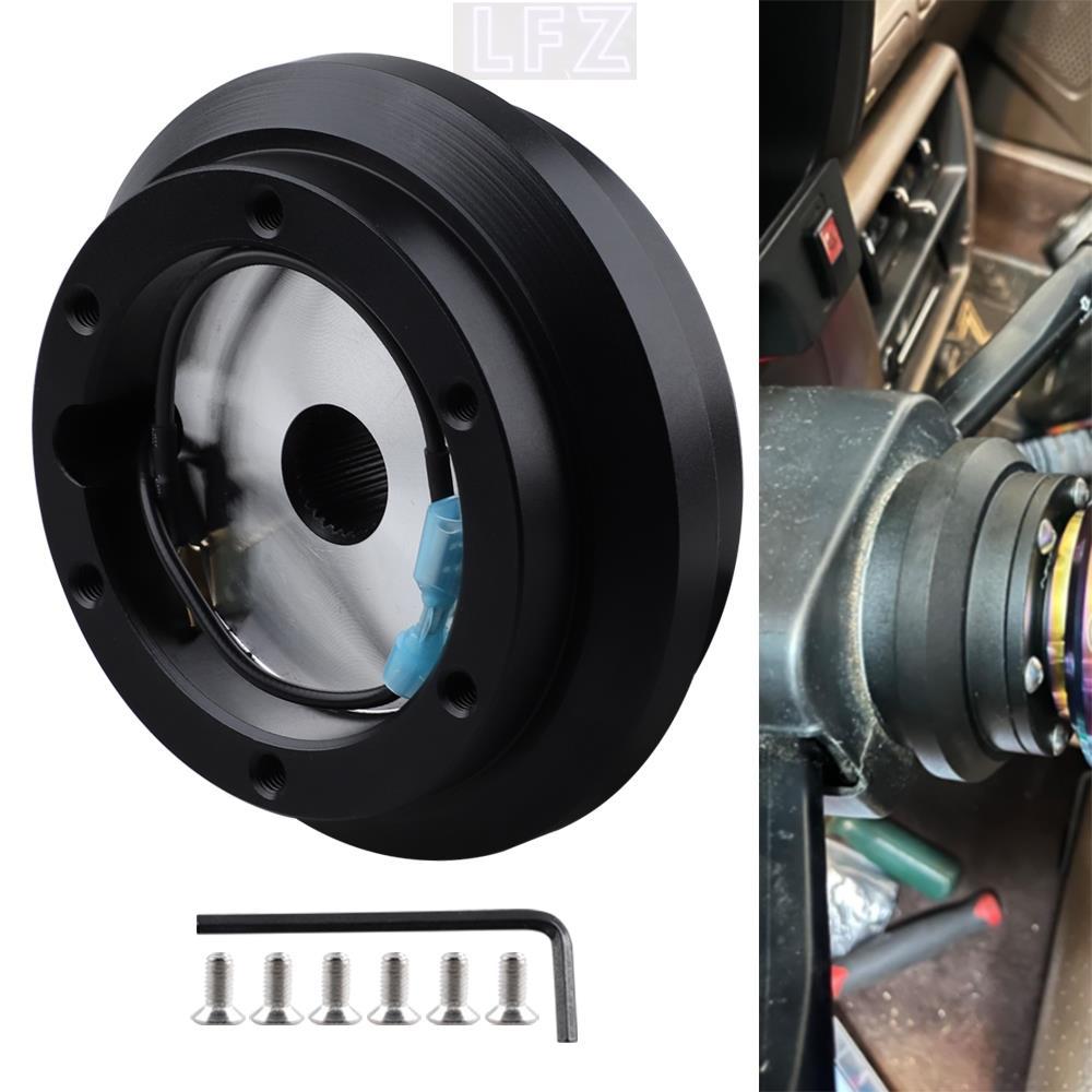 190H พวงมาลัยอะแดปเตอร์ฮับสั้นสีดําสําหรับ Honda Civic 88-91 CRX EF Integra 90-93 สีดํา