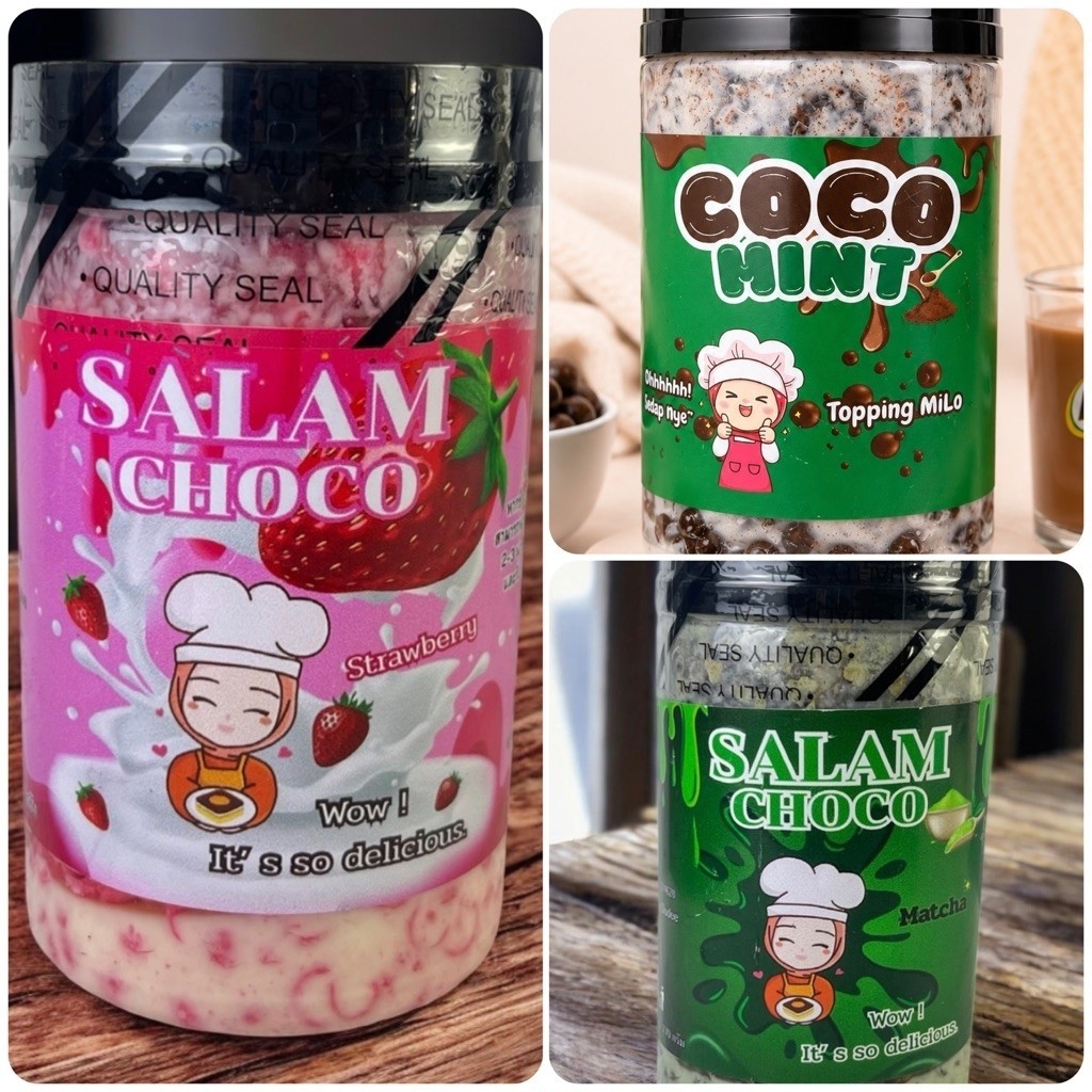 โกโก้ครั้นช์โฮเมด รสสตรอเบอร์รี่+ไมโลไวท์+ชาเขียวมัทฉะ +/-270กรัม แพค 3 กระปุก แถมช้อนฟรี พร้อมส่ง!!!