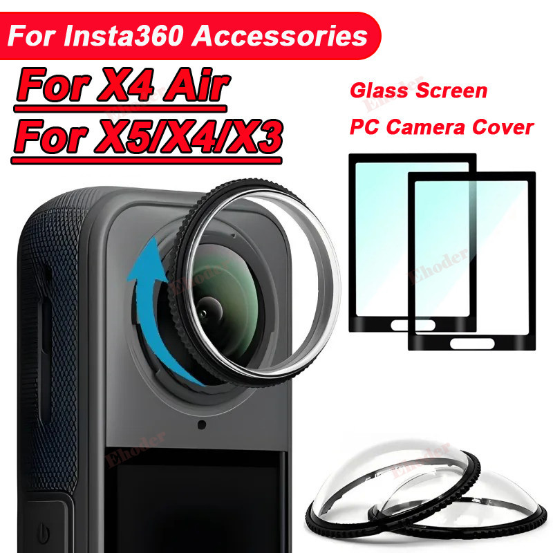 สําหรับ Insta 360 X6 X4 Air X5 X3 เลนส์กระจกนิรภัยป้องกันหน้าจอสําหรับ Insta360 X4Air Insta360X5 Ins