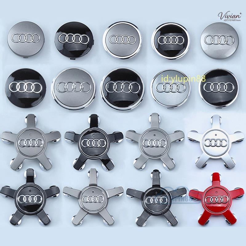 ฝาครอบดุมล้อรถยนต์ อุปกรณ์เสริม สําหรับ Audi A1 A3 A4 A4L A6 A6L A7 A8 A8L C5 Q3 Q5 Q7 Q5L-6