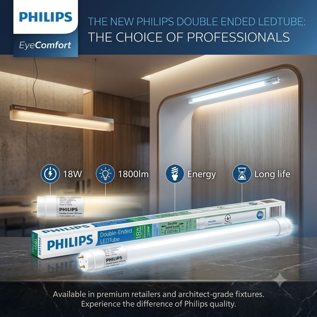 หลอดLED Tube T8 9W/ 18W Safety Double Ended PHILIPS Cool daylight แสงขาว