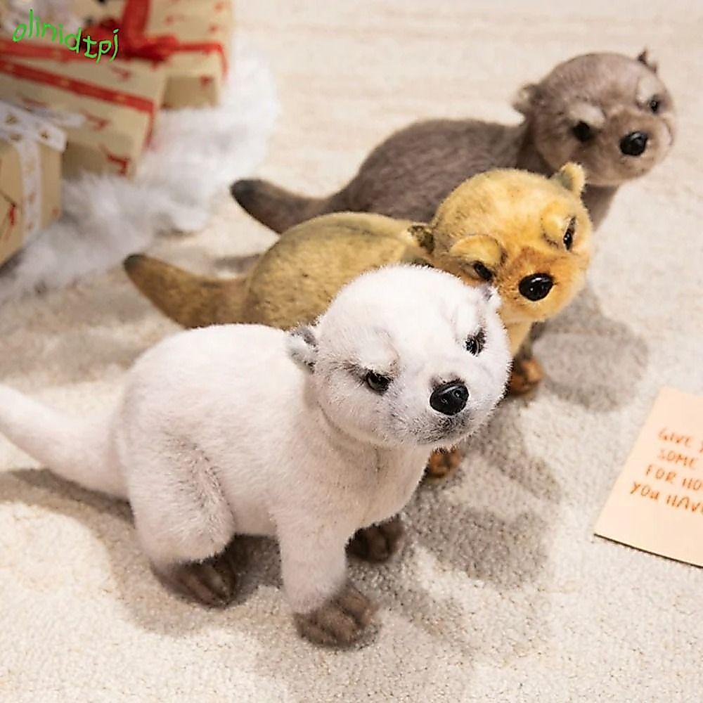 IOLINIDT Otter ตุ๊กตาตุ๊กตา, 38 ซม. นอนท่าทาง Otter ตุ๊กตา, ประณีตตุ๊กตาจําลอง Otter ตุ๊กตาสัตว์เด็ก