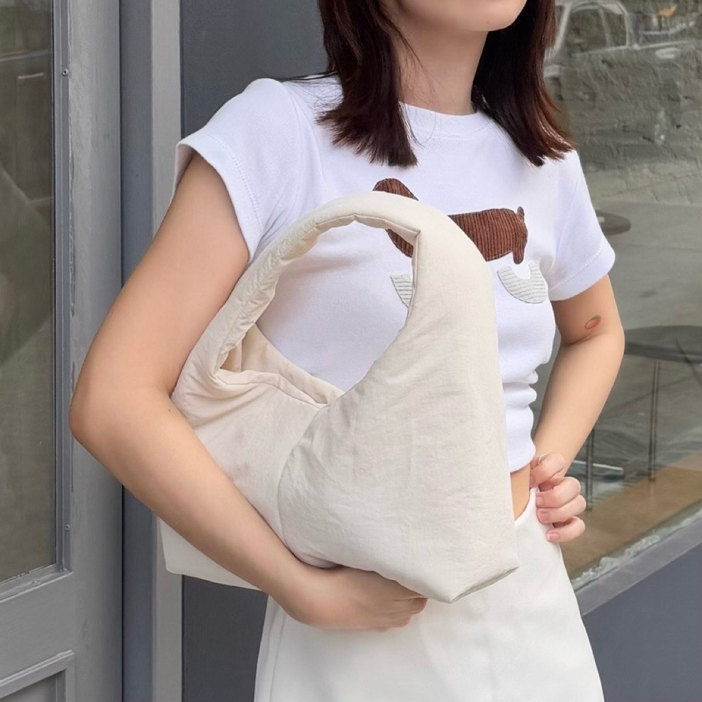 Himawari Baggu Mini Butter Bag (Nylon) - Plain Color