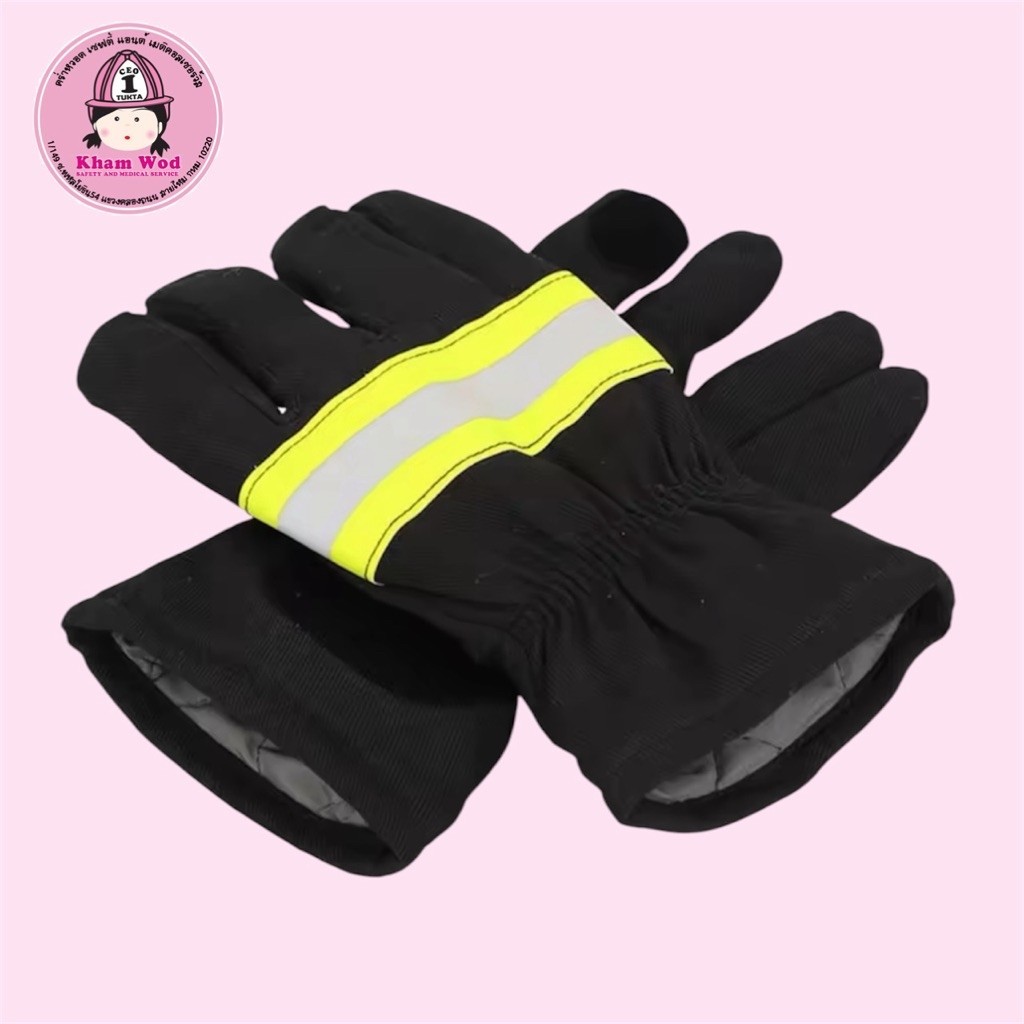 คร่ำหวอดเซฟตี้ ถุงมือดับเพลิงนอกอาคาร ถุงมือดับเพลิง Fire gloves อุปกรณ์ดับเพลิง จัดส่งจากไทย