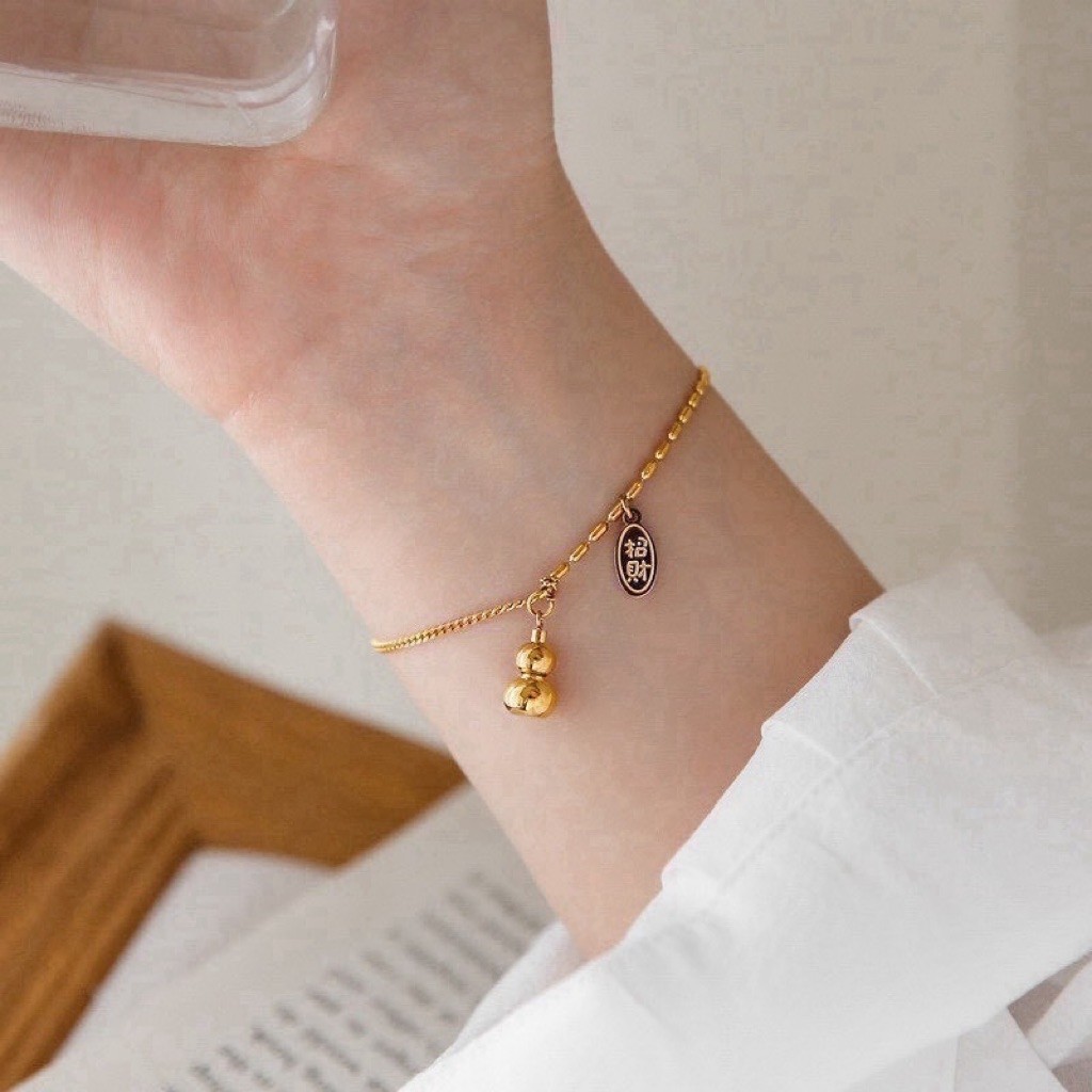 สร้อยข้อมือสแตนเลสน้ำเต้ามงคล พร้อมส่ง