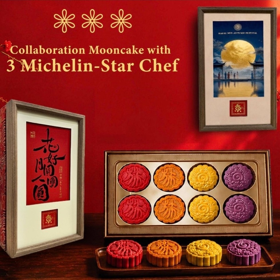 [ส่งด่วน] Kyo Roll En Michelin Star Mooncake ขนมไหว้พระจันทร์สูตรกวางตุ้ง กล่องปิ่นโต/มิชลินเชฟ 3 ดา