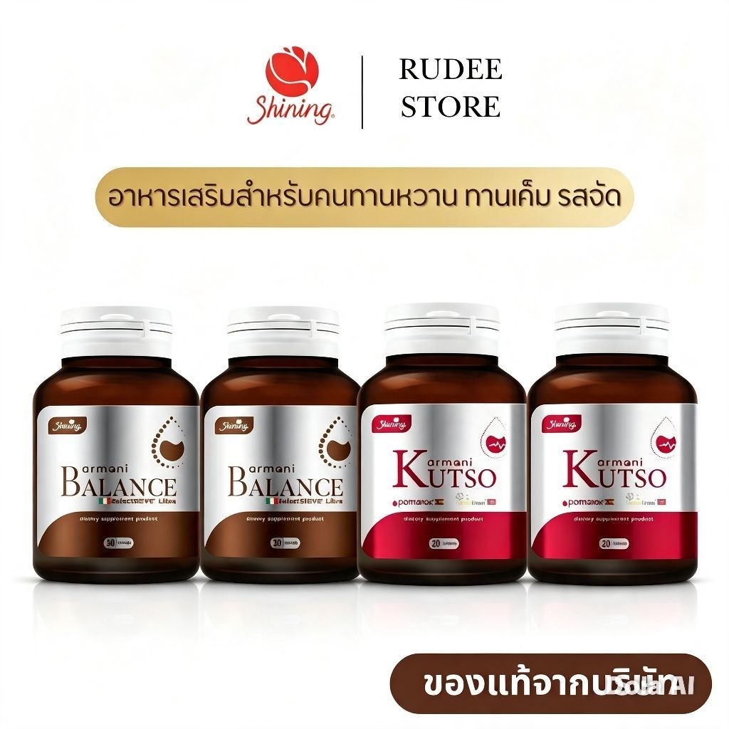 ( ของแท้ เซ็ตสุดคุ้ม 4 กระปุก ) อาโมนิบาลานซ์ Armoni Balance อาโมนิคัทโซ Armoni Kutso อาหารเสริมคนหน