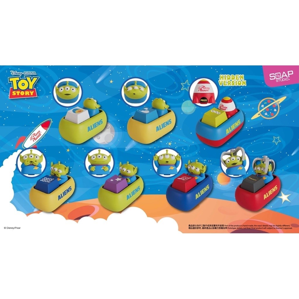 พร้อมส่ง กล่องสุ่ม Keycap Alien green man Toy Story Soap Studio| คีย์แคป พวงกุญแจ ทอยสตอรี่