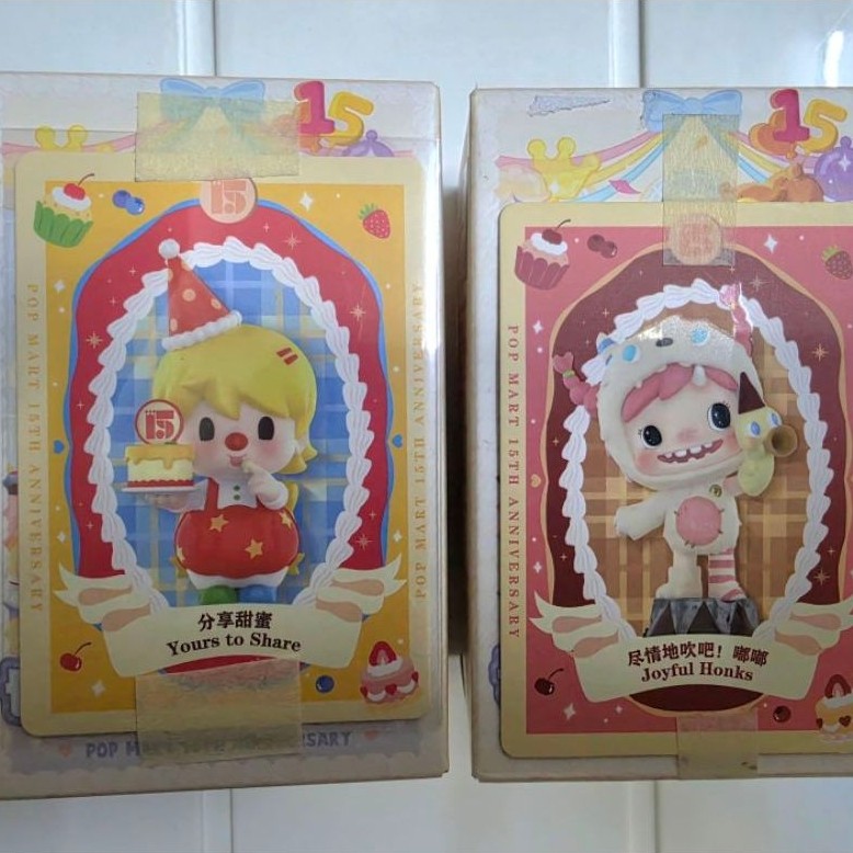 (Popmart ของแท้ เช็คการ์ด) Celebrating the moment popmart 15th anniversary