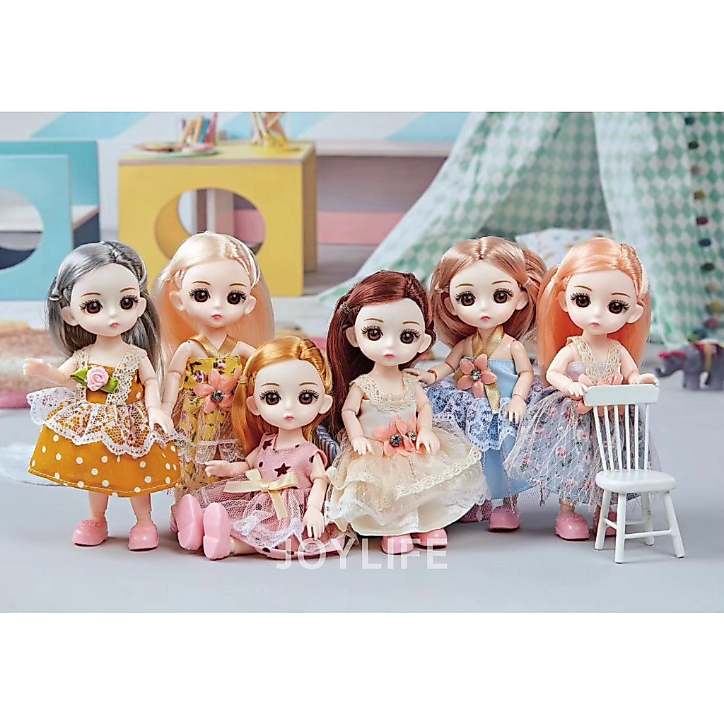 พร้อมส่ง! ตุ๊กตาเจ้าหญิง 16cm 3ตัว/กล่อง ตุ๊กตาตาแก้ว บาโบลี่ Yasini Bay Dreamy