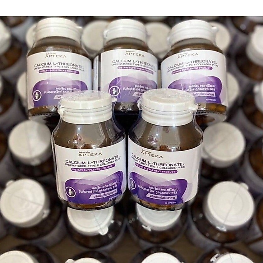 ปวดข้อเข่า กระดูก APTEKA  CALCIUM L-THREONATE 30 CAPSULES แคลเซียม แอล-ทรีโอเนต(Calcium L-Threonate)