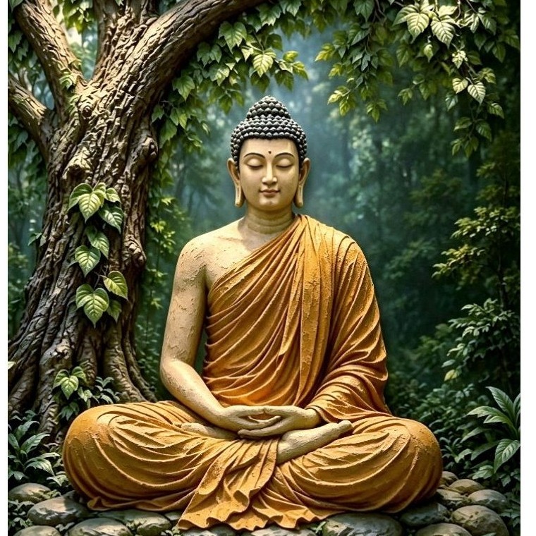 โปสเตอร์  พระพุทธเจ้า  ขนาด A3 ความความหนา แกรม  ภาพมงคล เสริมฮวงจุ้ย ตบแต่งบ้าน (29.7*42 cm)