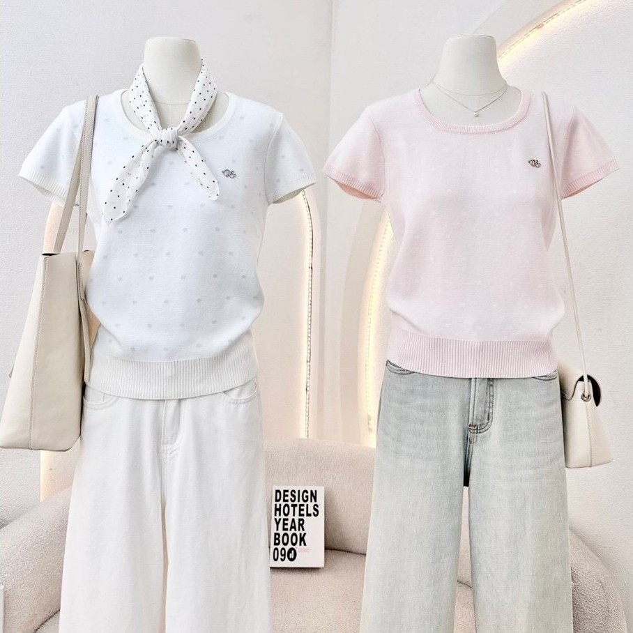 PANISA เสื้อยืดคอกลม ไหมพรมผ้านุ่ม (สาวอวบใส่ได้)