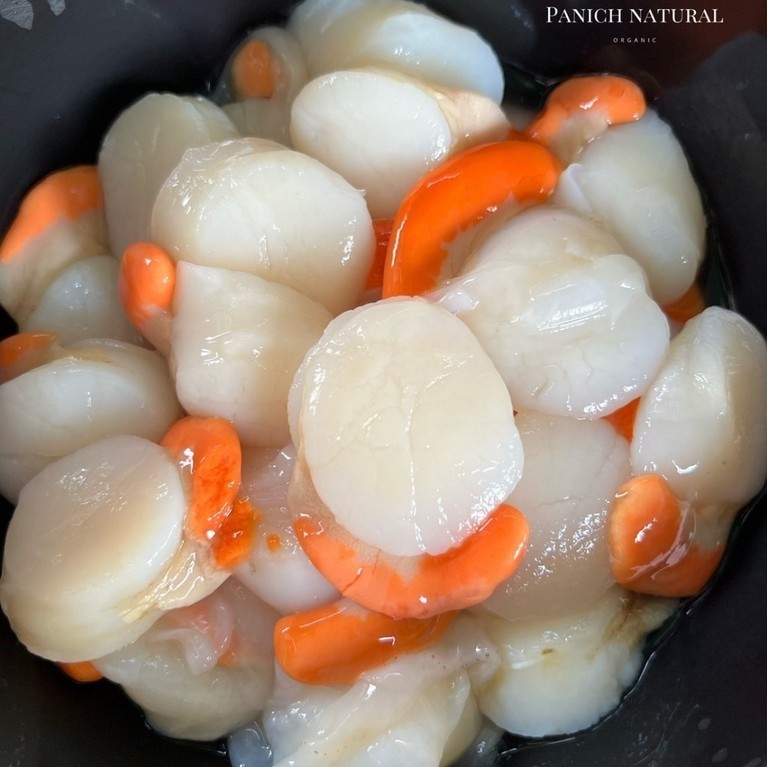 Panich Natural หอยเชลล์แกะเนื้อ หอย อาหารทะเล สด ปลอดสารเคมี