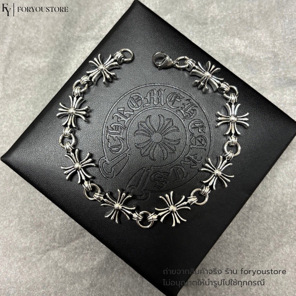 Chromes Bracelet V3 Cross Item Titanium100% สร้อยข้อมือโครมพร้อมส่ง