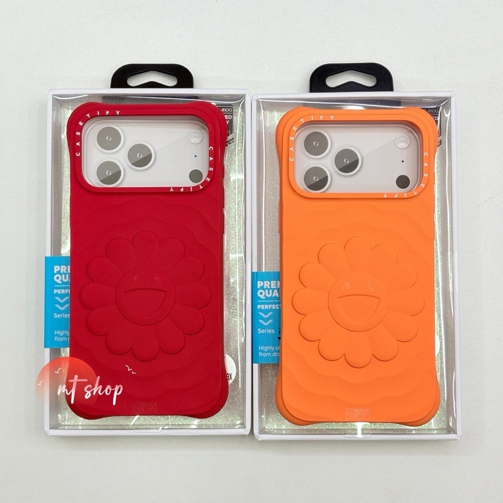 Caseเคสดอกไม้ Murakami ซิลิโคน ด้านในเป็นกำมะหยี่ ขอบนิ่ม หลังแข็ง สำหรับรุ่น 17Pro-18ProMax