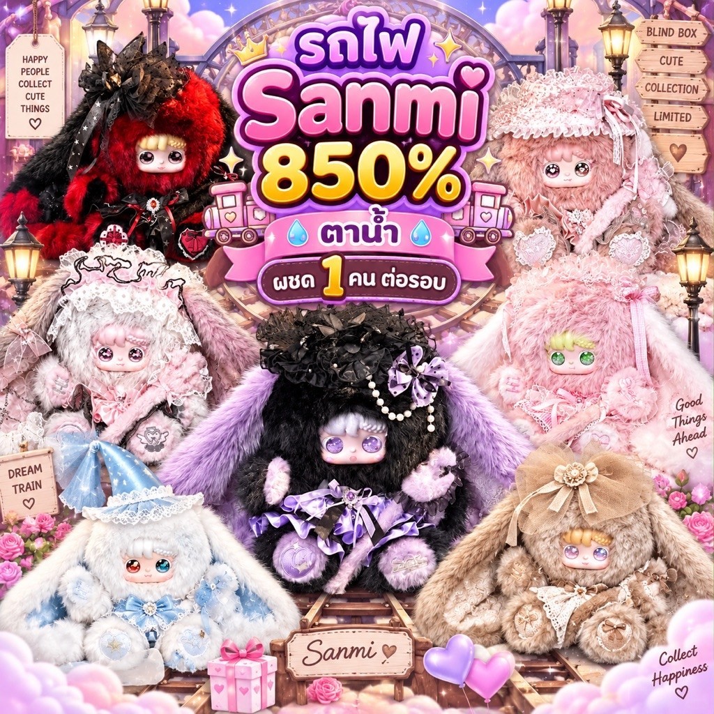 ย 119 🚞ขบวน sanmi 850%  /ผชด  1 คนต่อรอบ ลุ้นรับ ตุ๊กตา🚞