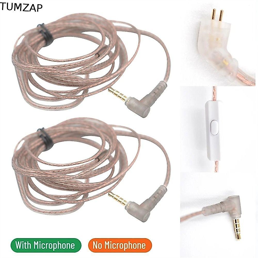 TUMZAP 2Pin สายหูฟังสําหรับ KZ ZEX Twisted สาย 2Pin สาย High-Purity อัพเกรด B/C Pin ZS10 สายหูฟัง