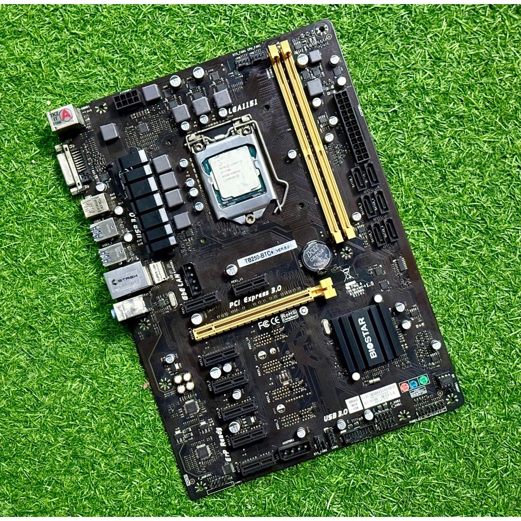 CPU INTEL CORE I7-7700 (On-board GPU) + MAINBOARD BIOSTAR TB250-BTC+ ขายคู่ราคาถูกครับ