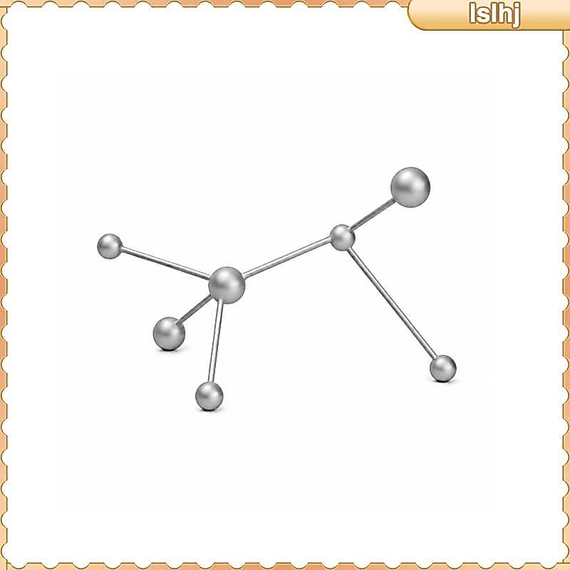 [Lslhj] Silver Wireframe Star Minimalist Geometric Ornament Accent Piece สําหรับเจ้าของบ้าน