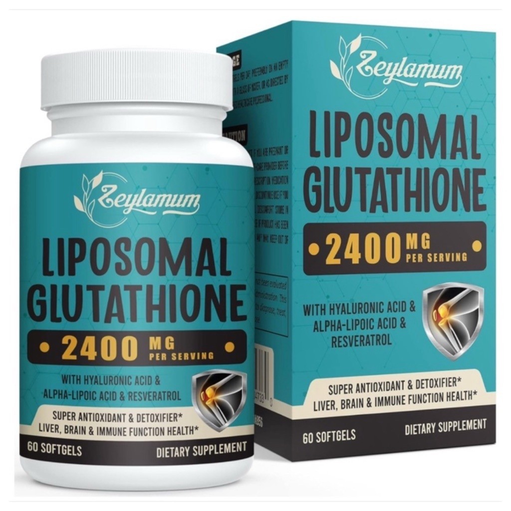 ✅LIPOSOMAL GLUTATHIONE 2400 MG🌸ต้านอนุมูลอิสระ⚡️ผิวกระจ่างใส⚡️ขับสารพิษ⚡️เสริมภูมิคุ้มกัน🌸‼️60 ซอฟ์ทเจล‼️