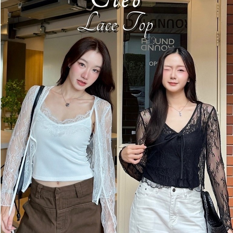 imily.style : Cleo lace Top เสื้อลูกไม้2ชิ้น