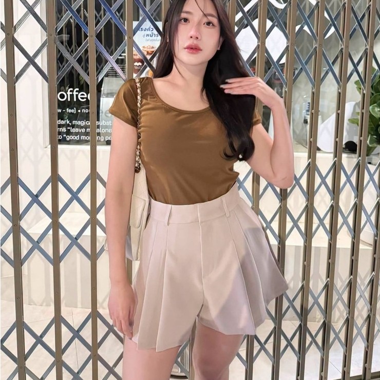 Mf68 Classy Pleat กางเกงขาสั้น Muenfun