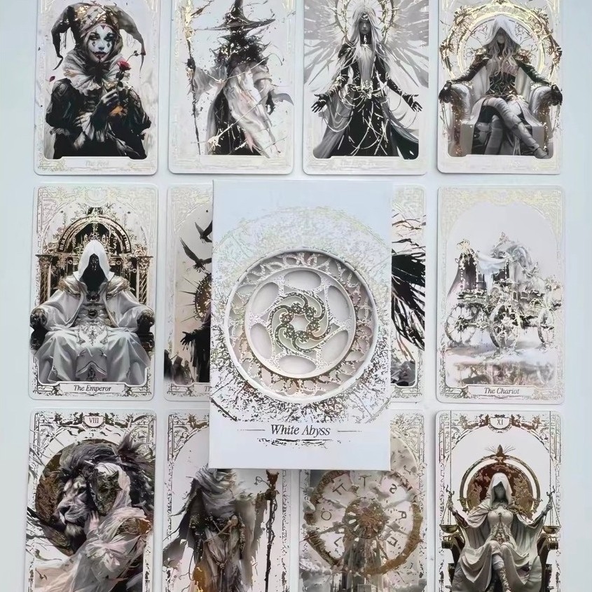 ไพ่ทาโร่ลิขสิทธ์แท้ 💯 รุ่น Original Authentic Black & White Abyss Tarot – Dark White Abyss Edition 🖤