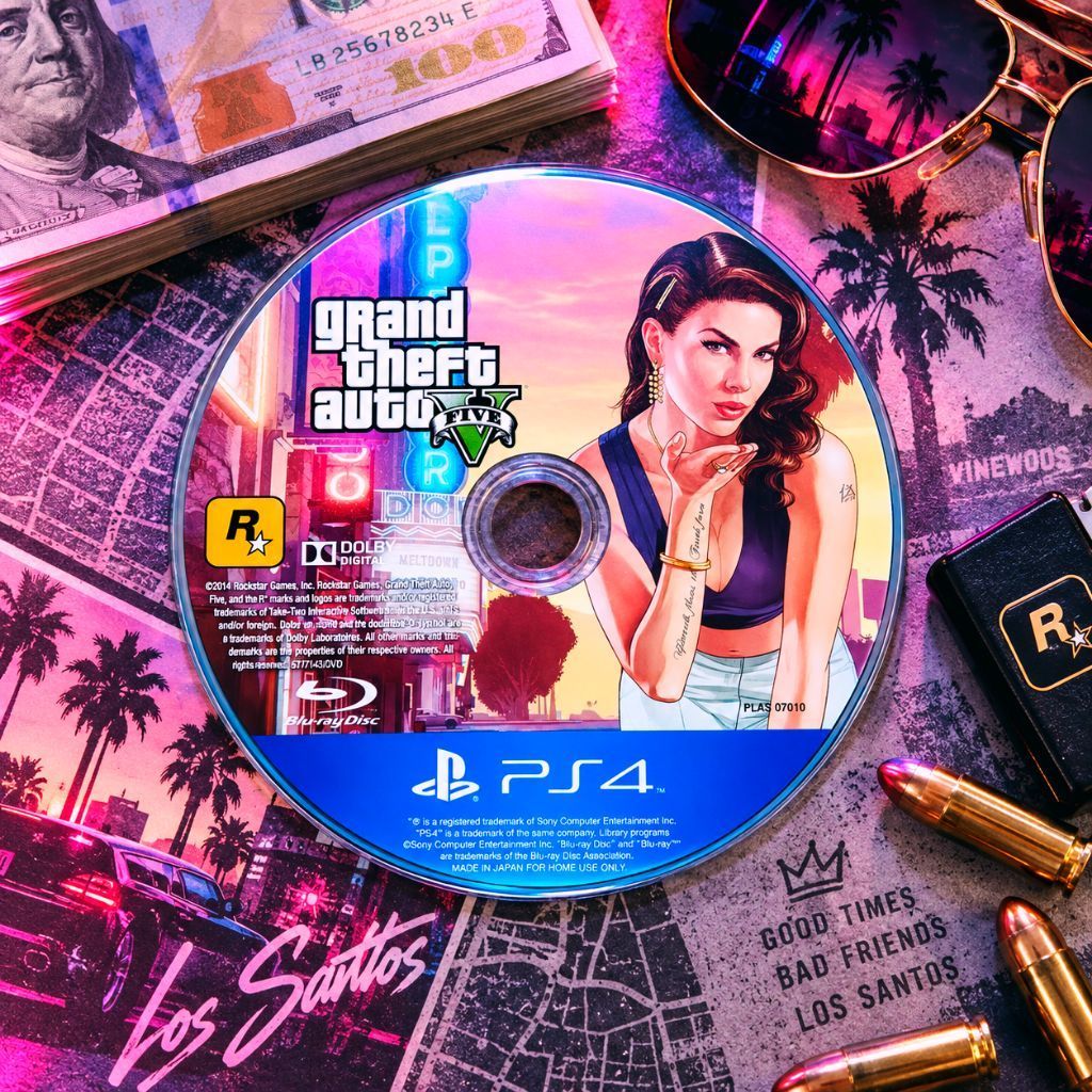แผ่นเกม ps4 Grand Theft Auto V (GTA V) ภาษาอังกฤษ ใช้งานปกติ แผ่นเปล่า มือ 2

