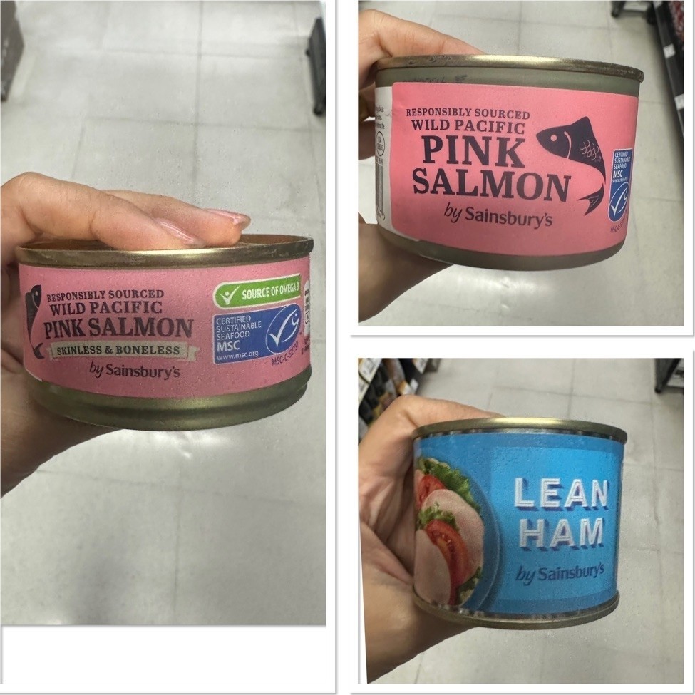 Sainsbury’s Wild Pacific Pink Salmon 105g ปลาแซลมอนชมพูแปซิฟิก แบบไม่มีหนังและก้าง แซลมอนกระป๋อง