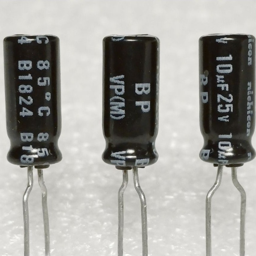 Nichicon EP  VP 10uf 25v Bipolar Capacitor bipolar bp คาปาซิเตอร์ ตัวเก็บประจุ ไบโพลาร์ ไบโพล่า ไม่ม