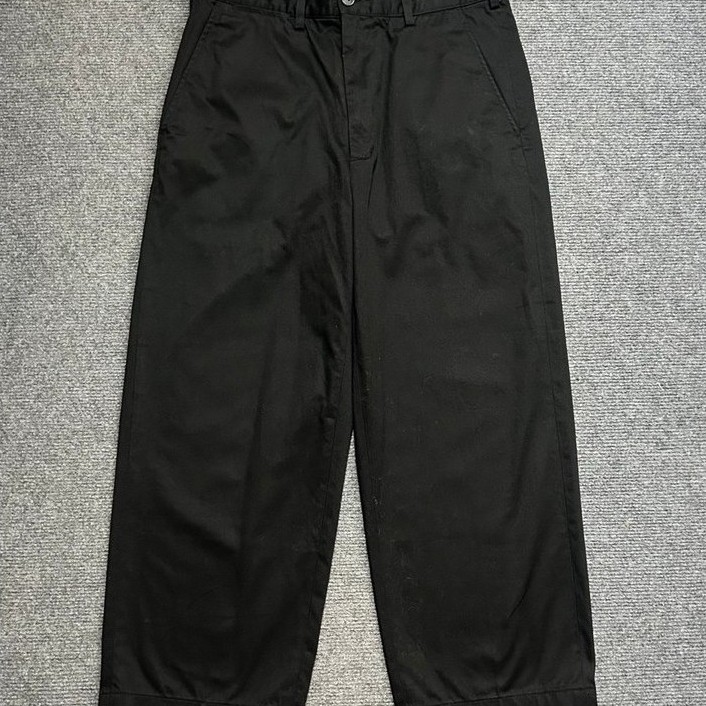 black cotton blend pant jw x Uniqlo