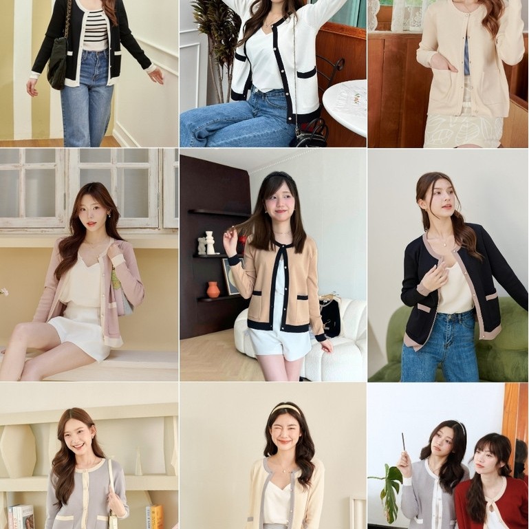 <สินค้า Defect> Coco Cardigan เสื้อคาร์ดิแกนผ้าไหมพรม Miladi