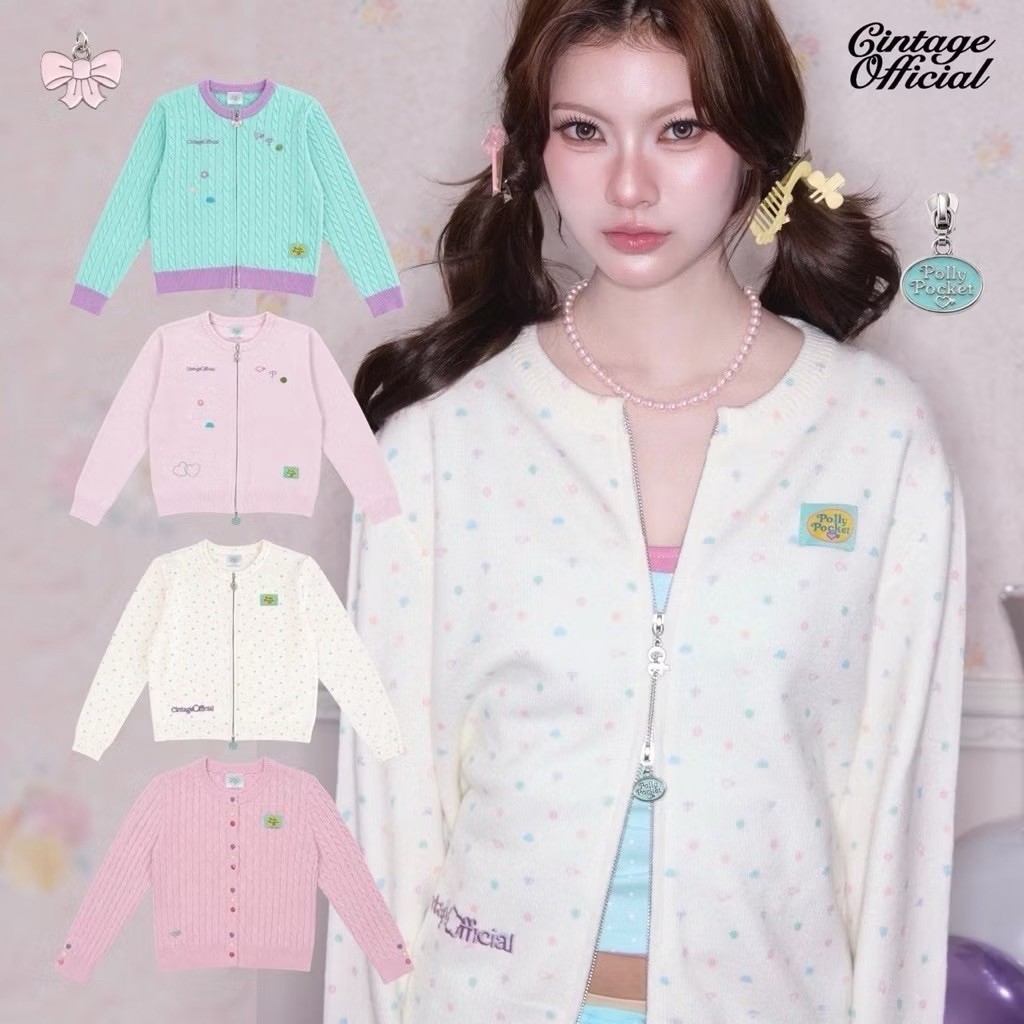 ⚡️ส่งด่วน 🌈 💖bowny cardigan🧸🥣 cintage♡︎ 💓 🎄❄️☃️