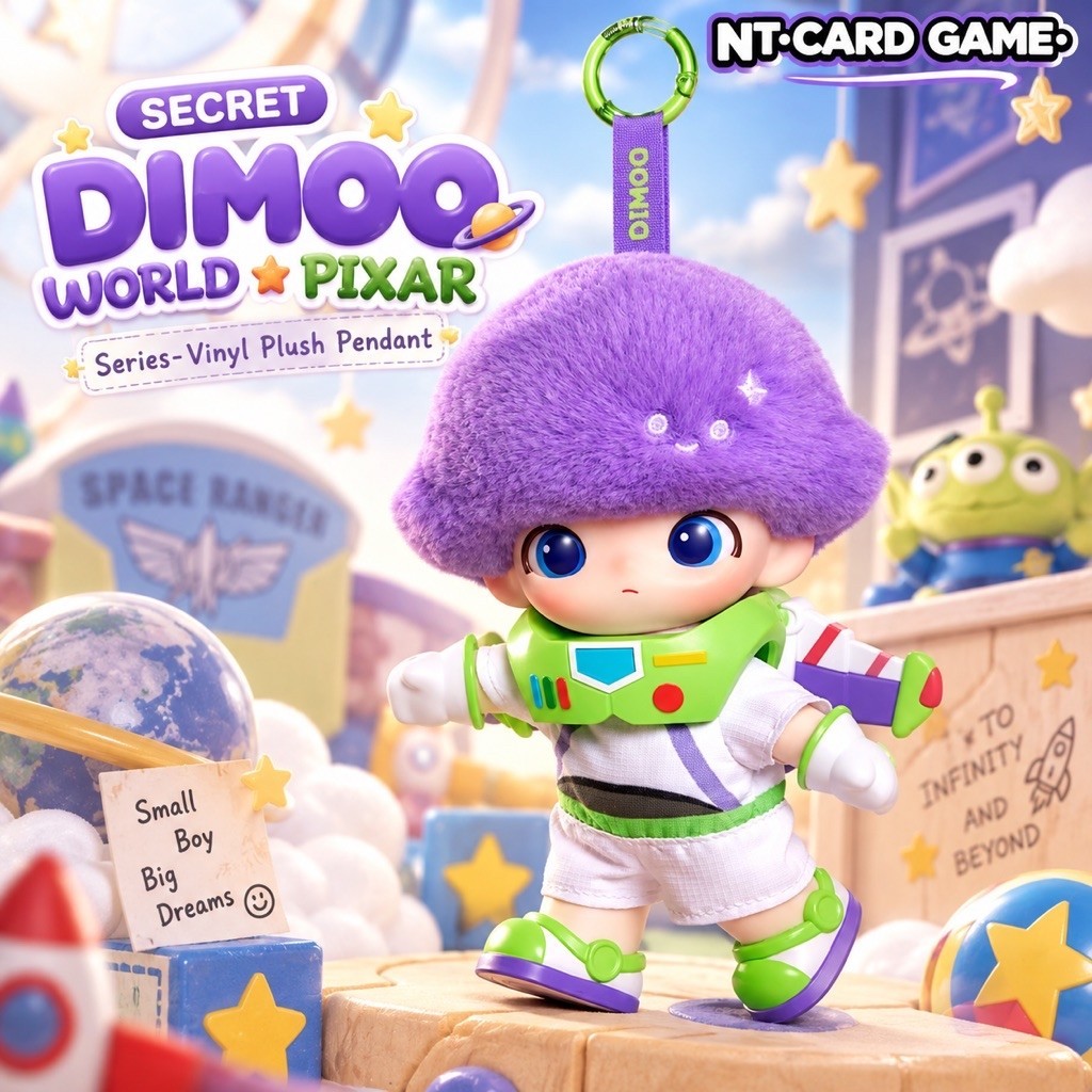 [ Secret พร้อมส่งจากช็อปไทย ] DIMOO WORLD × PIXAR Series- Vinyl Plush Pendant