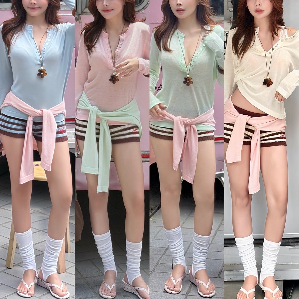 SEPTEMBER ME - Mellow Top เสื้อแขนยาวทรง Henley