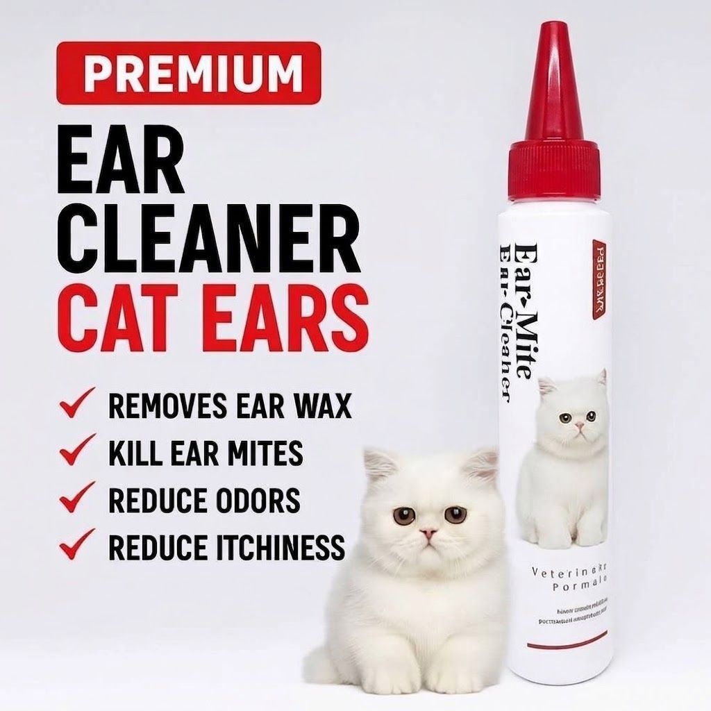 PETSMILE น้ำยาเช็ดหูแมวพรีเมี่ยมออร์แกนิก (100ml)ใช้ได้ทุกวัน