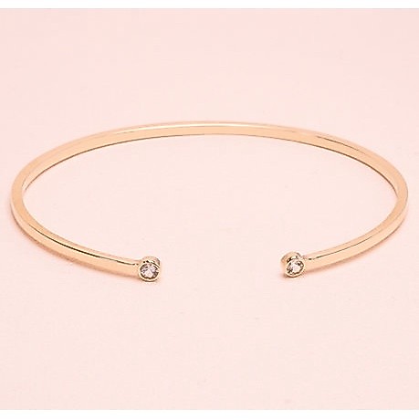 Grace Fine Jewelry سوار مفتوح ذهب 9K بالألماس الحقيقي