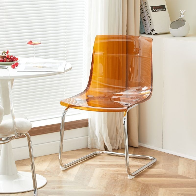 ชุดโต๊ะเก้าอี้🔥 เก้าอี้อาหารพนักพิงอะคริลิกสไตล์นอร์ดิก ดีไซเนอร์เก้าอี้โปร่งใสแบบมินิมอลสมัยใหม่ ใช้เก้าอี้ทอย่าที่บ้าน - รูปที่ 3