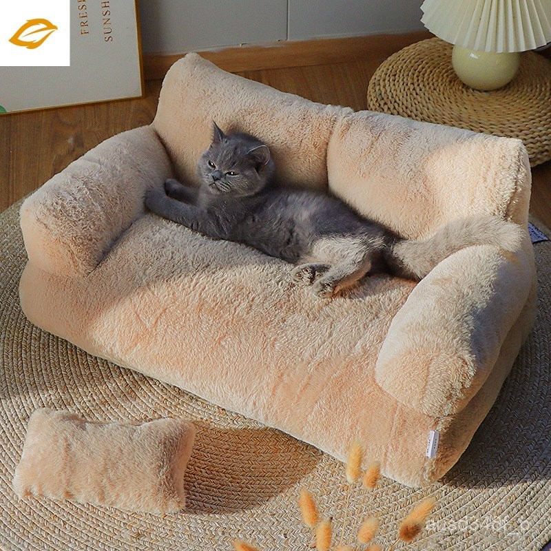 INEF Winter Warm Large Pet Cat Sofa Removable and Washable Pet Dog House Cat House Cat Bed