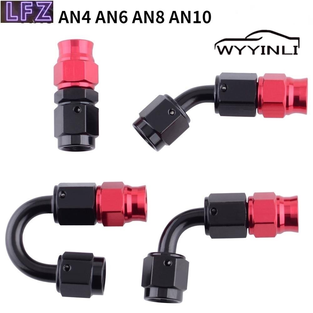 Ptfe อะแดปเตอร์ข้อต่อท่อน้ํามันเชื้อเพลิง AN3 AN4 AN6 AN8 AN10 AN12 0 45 90 180 องศา ใช้ซ้ําได้