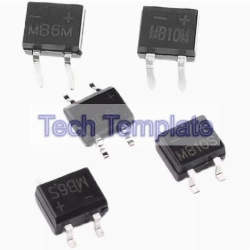 Mb6s/mb6f/mb6m Rectifier Bridge SOP DIP MB10S/MB10F/MB10M 4 ฟุตสะพานซ้อน 0.5 A1A600V 1000V